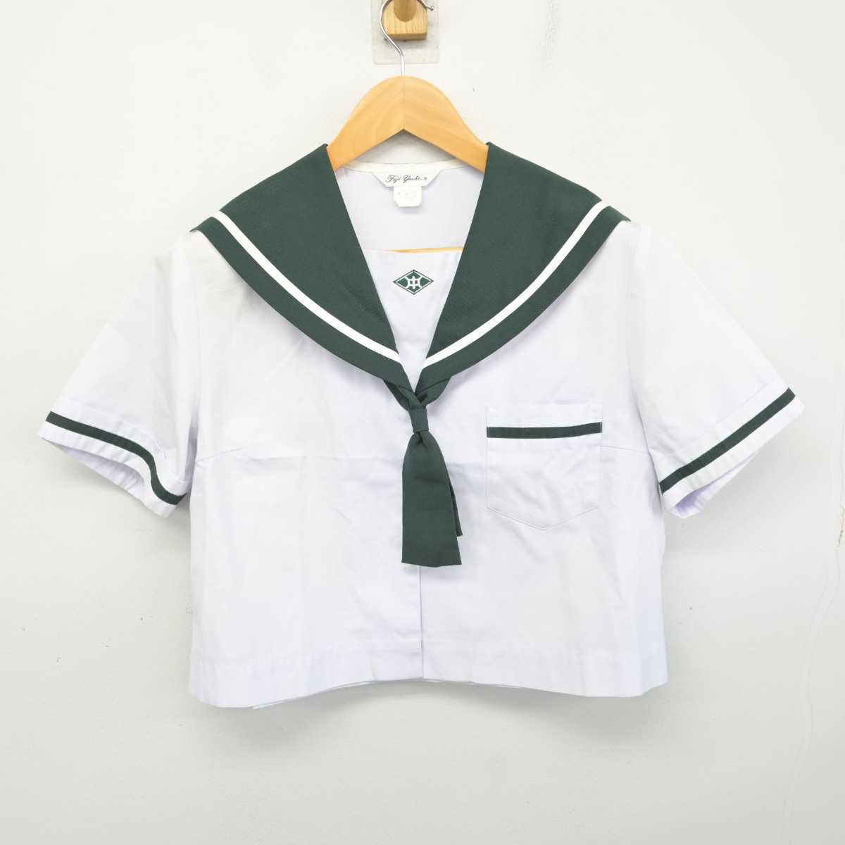 【中古】鹿児島県 鹿屋市立田崎中学校 女子制服 3点 (セーラー服・スカート) sf079635