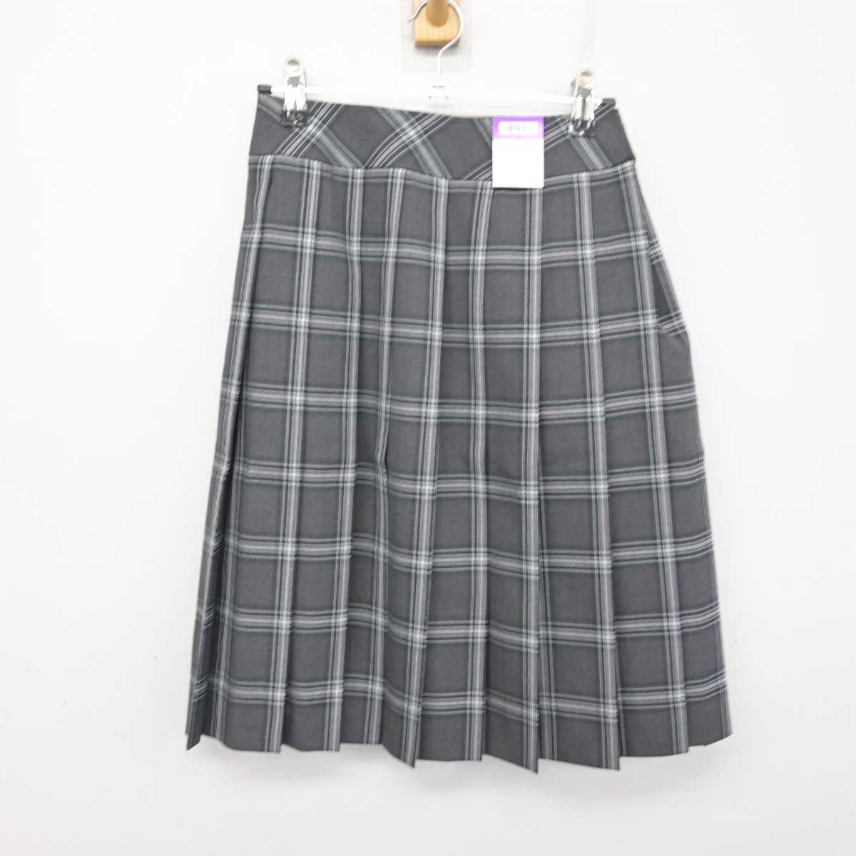 【中古】東京都 実践学園中学校・高等学校 女子制服 3点 (ニットベスト・シャツ・スカート) sf079669