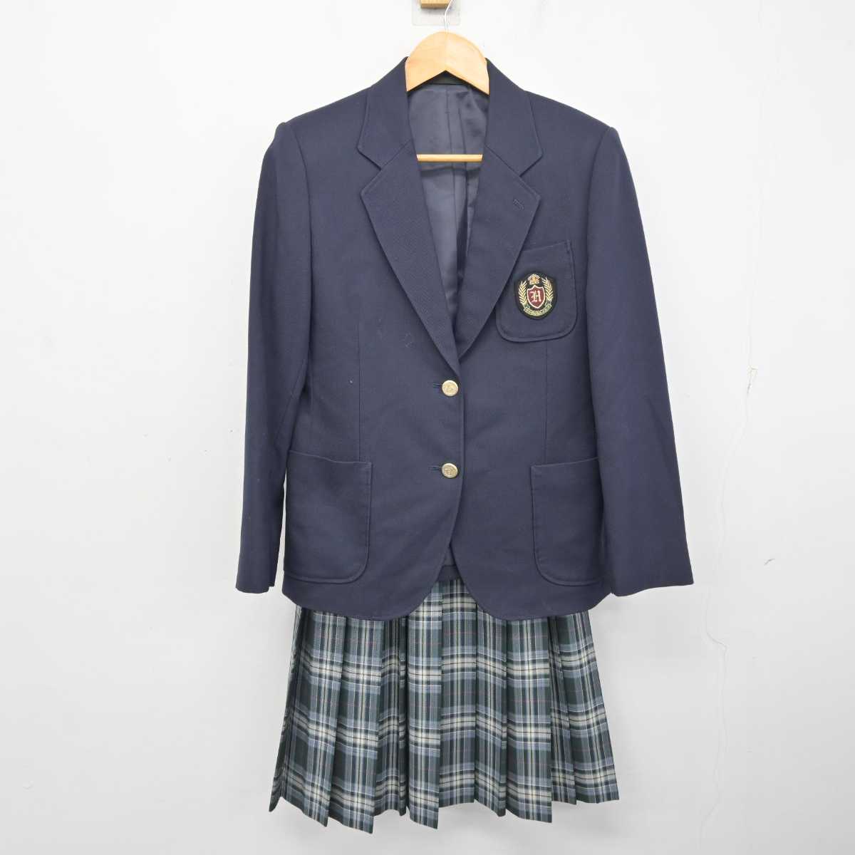 【中古】群馬県 榛名中学校 女子制服 2点 (ブレザー・スカート) sf079671