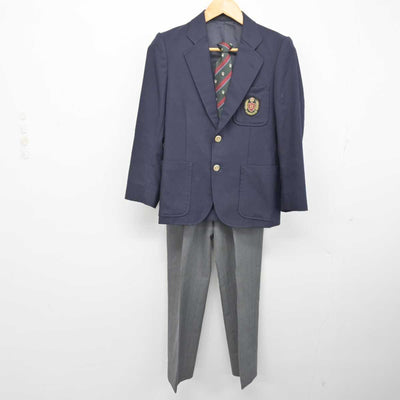 【中古】群馬県 榛名中学校 男子制服 4点 (ブレザー・ズボン・ズボン) sf079672