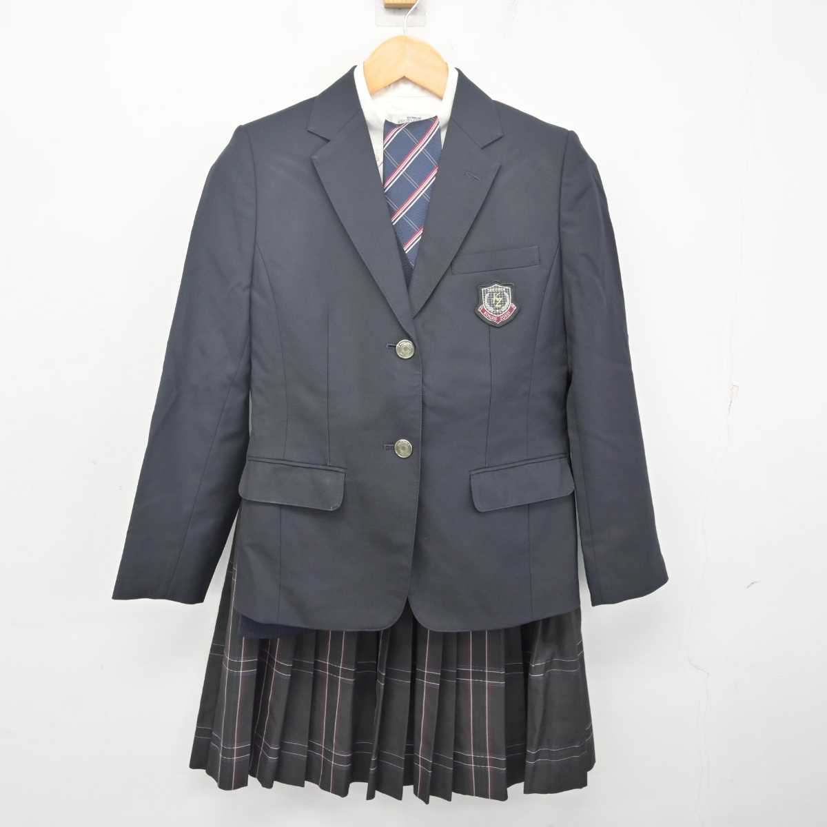 【中古】大阪府 港南造形高等学校 女子制服 5点 (ブレザー・ニット・シャツ・スカート) sf079677