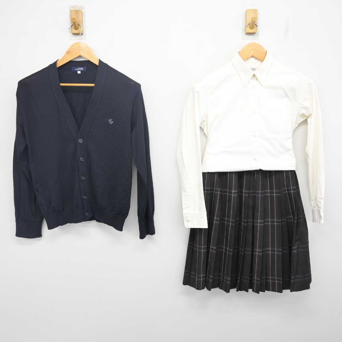 【中古】大阪府 港南造形高等学校 女子制服 5点 (ブレザー・ニット・シャツ・スカート) sf079677