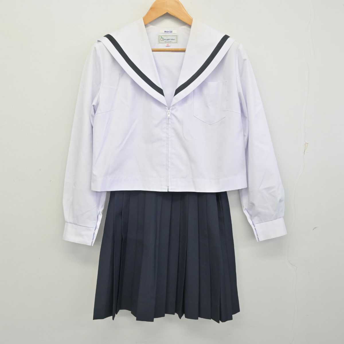 【中古】愛知県 名古屋西高等学校 女子制服 3点 (セーラー服・スカート) sf079718