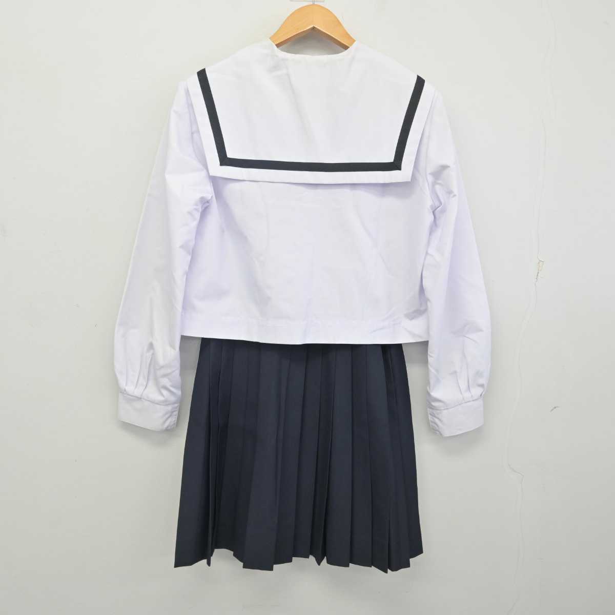 【中古】愛知県 名古屋西高等学校 女子制服 3点 (セーラー服・スカート) sf079718