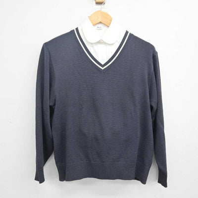 【中古】埼玉県  淑徳与野中学校・高等学校 女子制服 2点 (ニット・シャツ) sf079723