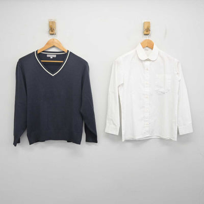 【中古】埼玉県  淑徳与野中学校・高等学校 女子制服 2点 (ニット・シャツ) sf079723