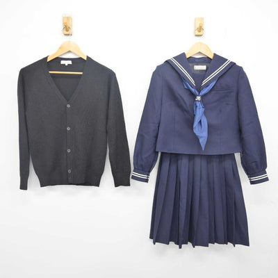 【中古】埼玉県 土合中学校 女子制服 5点 (セーラー服・ニット・スカート) sf079729