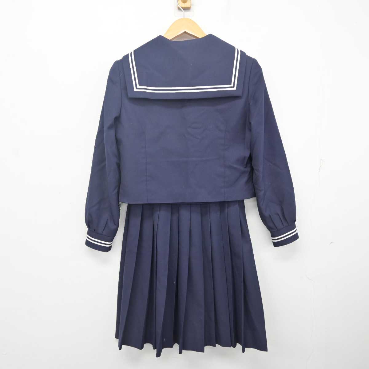 【中古】埼玉県 土合中学校 女子制服 5点 (セーラー服・ニット・スカート) sf079729