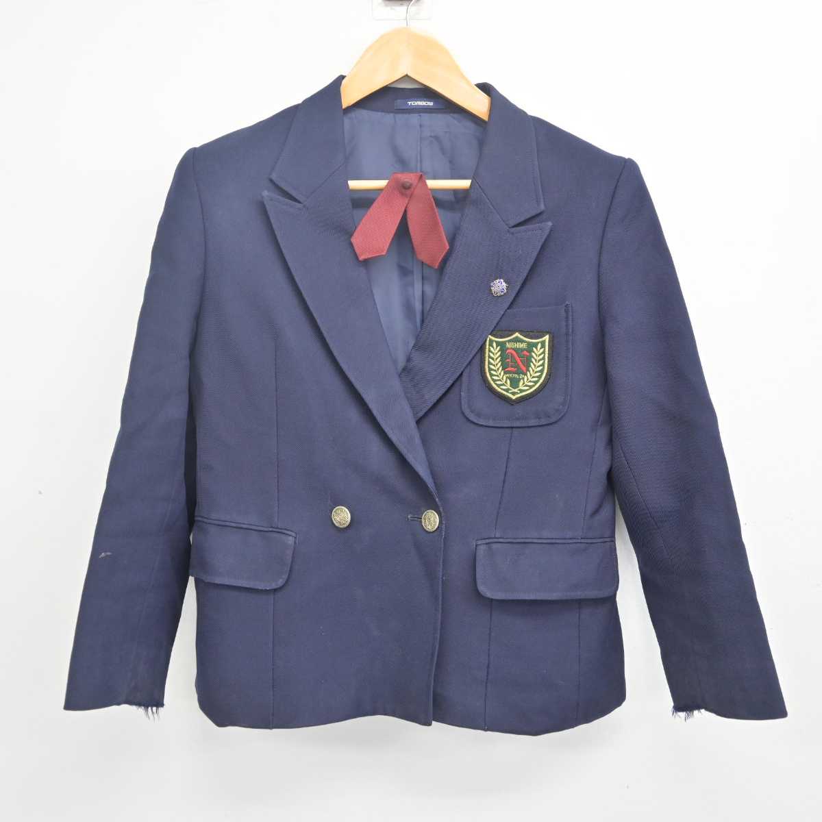 【中古】秋田県 西目高等学校 女子制服 4点 (ブレザー) sf079731