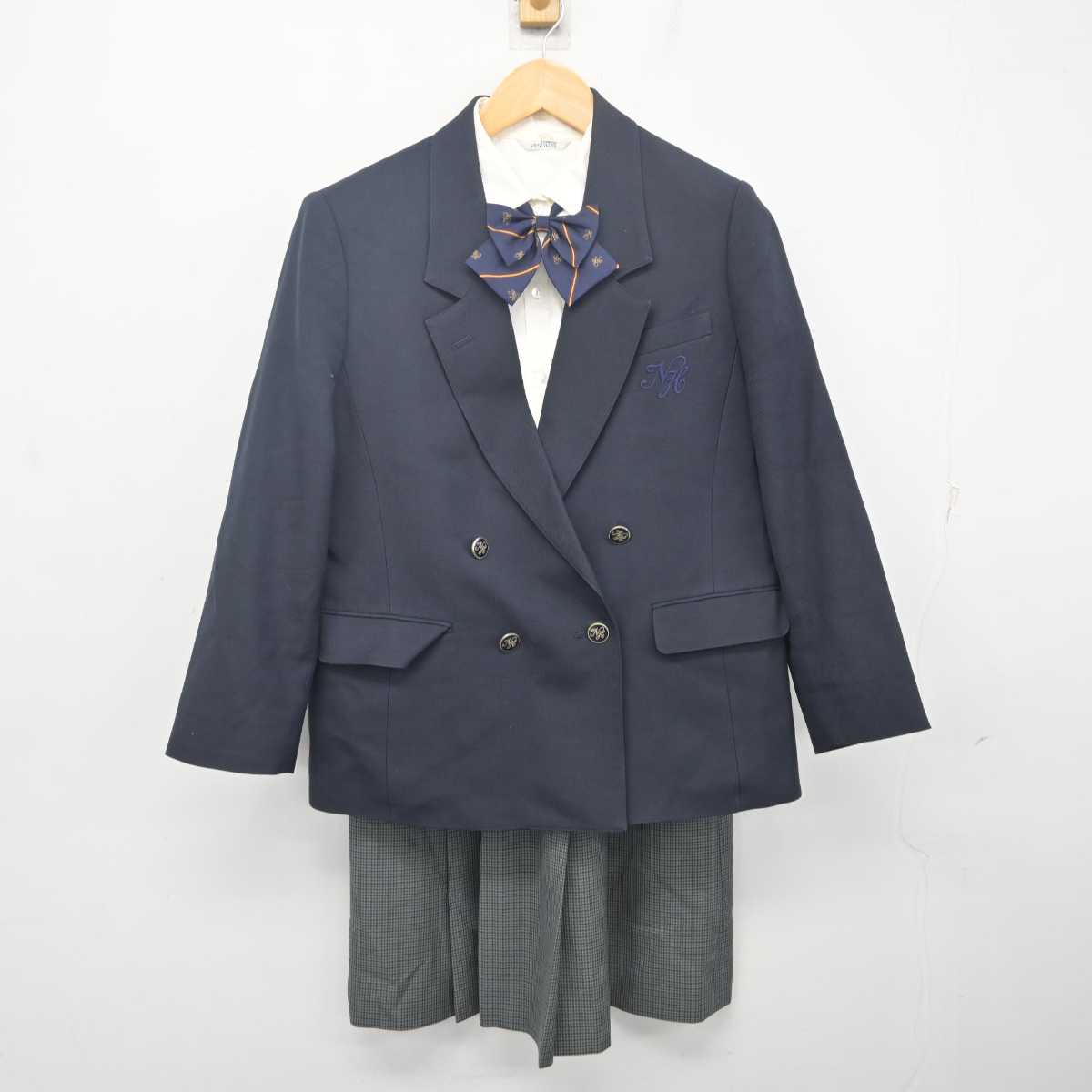 【中古】秋田県 仁賀保高等学校/旧制服 女子制服 4点 (ブレザー・シャツ・スカート) sf079736