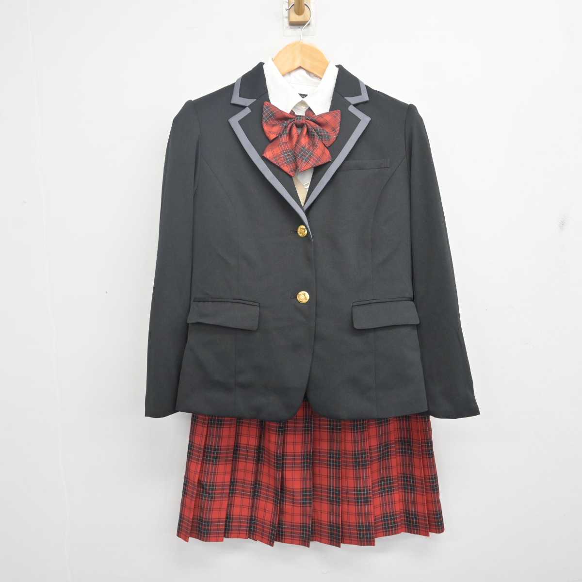 【中古】 北海道芸術高等学校 女子制服 5点 (ブレザー・ニット・シャツ・スカート) sf079755