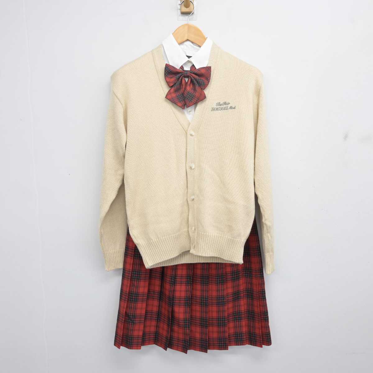 【中古】 北海道芸術高等学校 女子制服 5点 (ブレザー・ニット・シャツ・スカート) sf079755