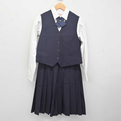 【中古】東京都 東京家政大学附属女子中学校・高等学校 女子制服 6点 (ブレザー・ベスト・シャツ・スカート) sf079761