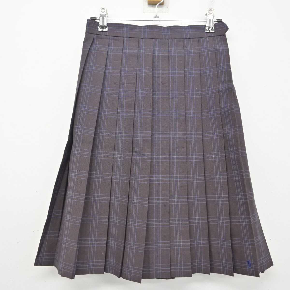 【中古】愛知県 岩倉総合高等学校 女子制服 3点 (ニットベスト・シャツ・スカート) sf079814