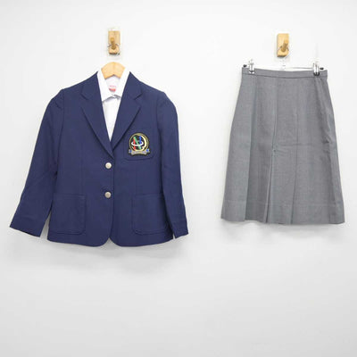 【中古】京都府 西賀茂中学校 女子制服 3点 (ブレザー・シャツ・スカート) sf079816