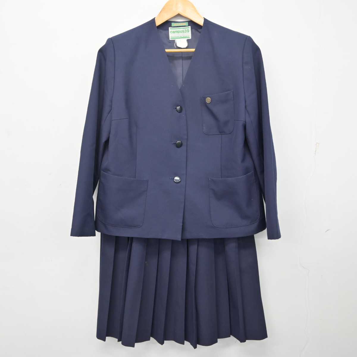 【中古】埼玉県 深谷市幡羅中学校 女子制服 5点 (ブレザー・ベスト・スカート) sf079821