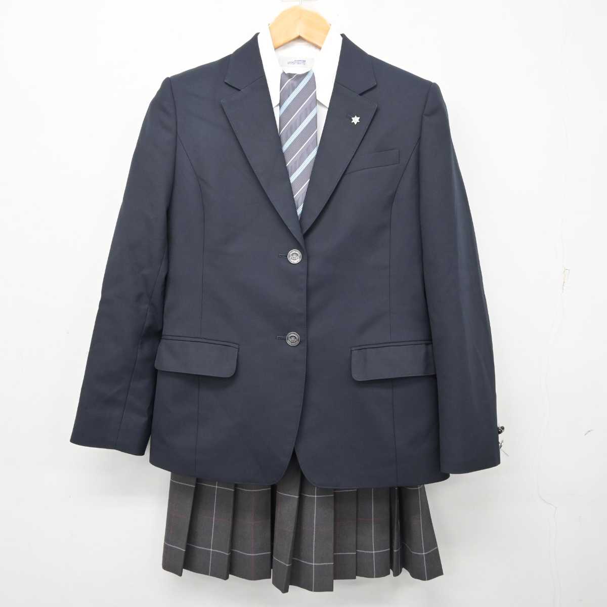 【中古】大阪府 布施高等学校 女子制服 5点 (ブレザー・シャツ・スカート) sf079831