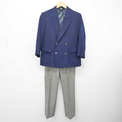 【中古】宮城県 八木山中学校 男子制服 3点 (ブレザー・ズボン) sf079836