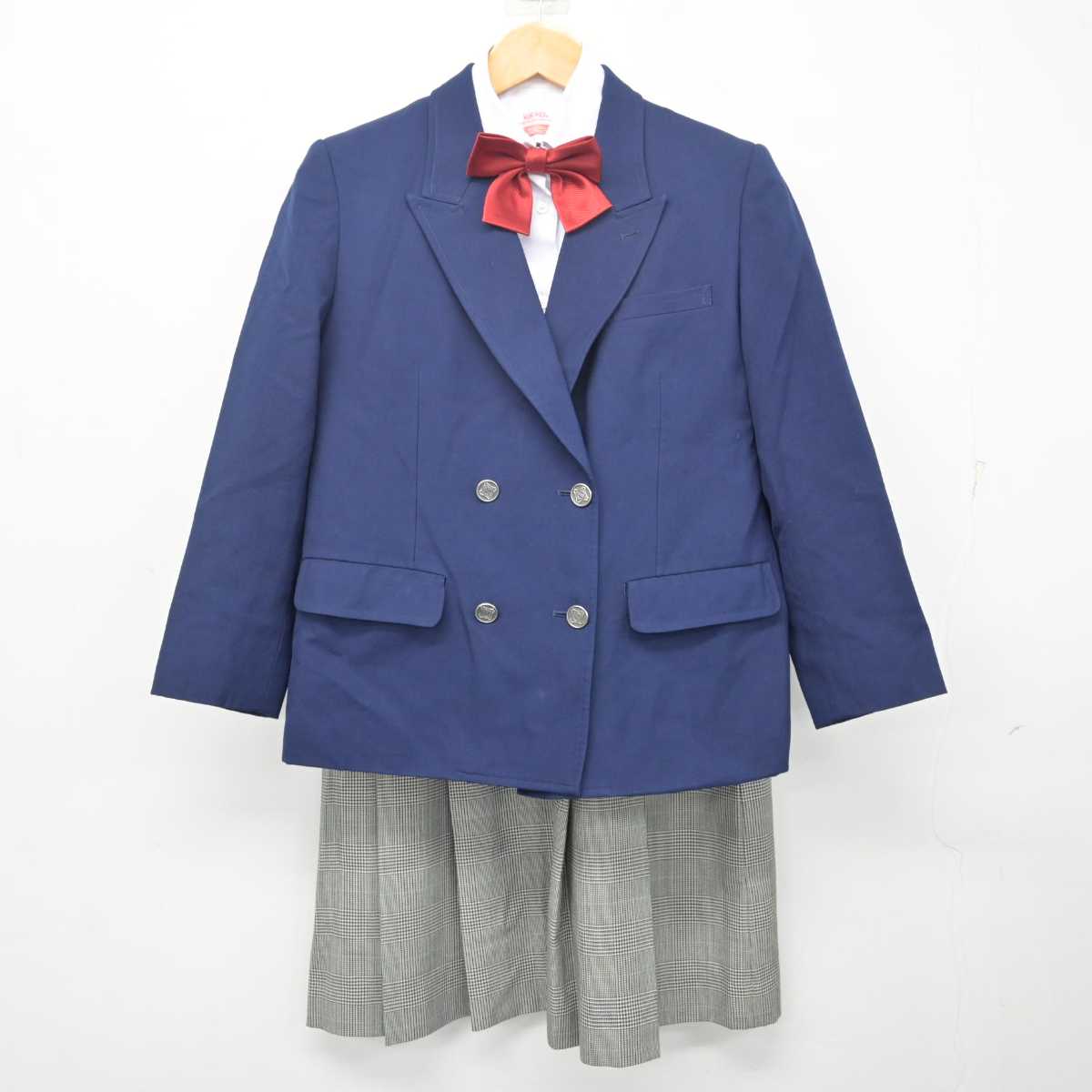 【中古】宮城県 八木山中学校 女子制服 6点 (ブレザー・ベスト・シャツ・スカート) sf079837