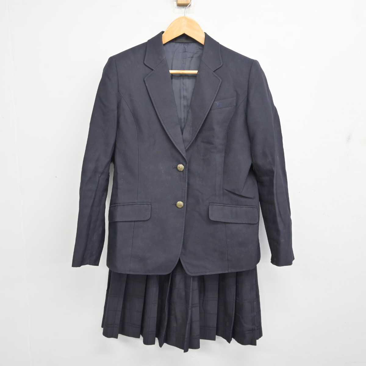 【中古】東京都 神田女学園高等学校 女子制服 3点 (ブレザー・スカート) sf079847