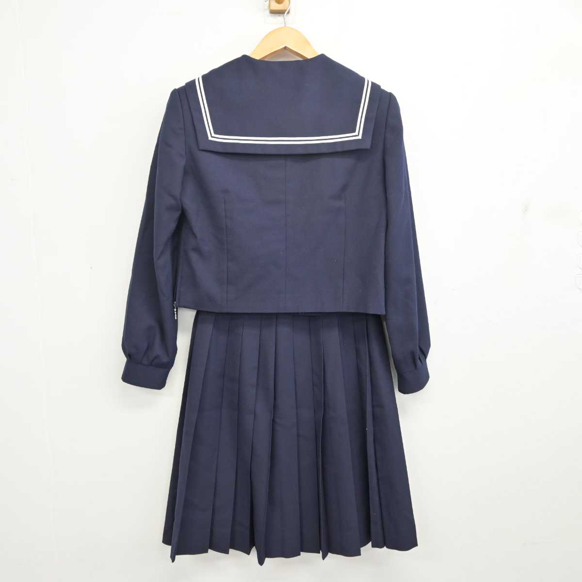 【中古】北海道 苫小牧市立啓明中学校 女子制服 3点 (セーラー服・スカート) sf079856