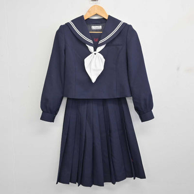 【中古】北海道 苫小牧市立啓明中学校 女子制服 3点 (セーラー服・スカート) sf079857