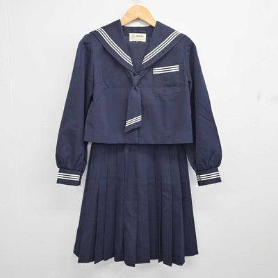 【中古】 学校名不明 女子制服 3点 (セーラー服・スカート) sf079864