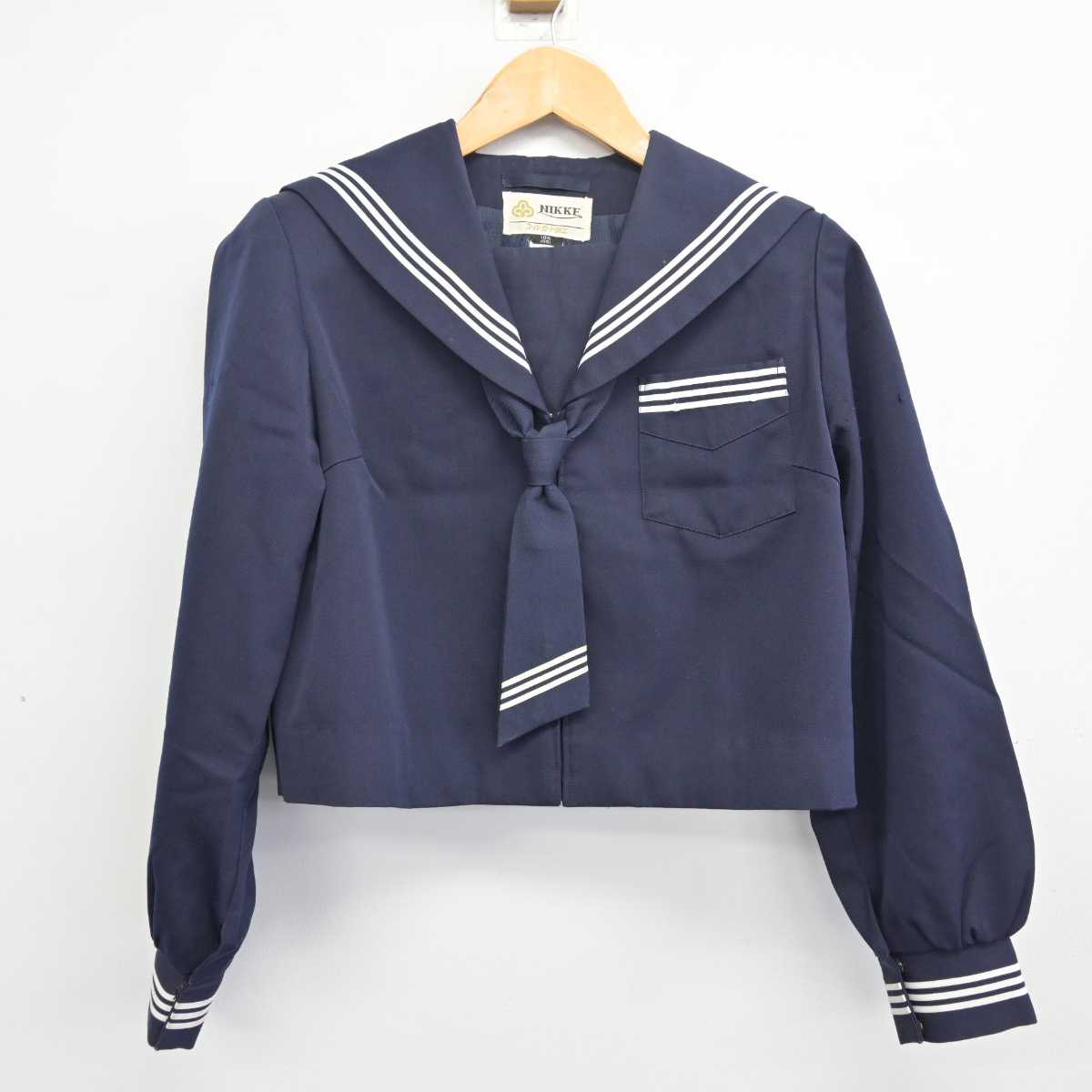 【中古】 学校名不明 女子制服 3点 (セーラー服・スカート) sf079864