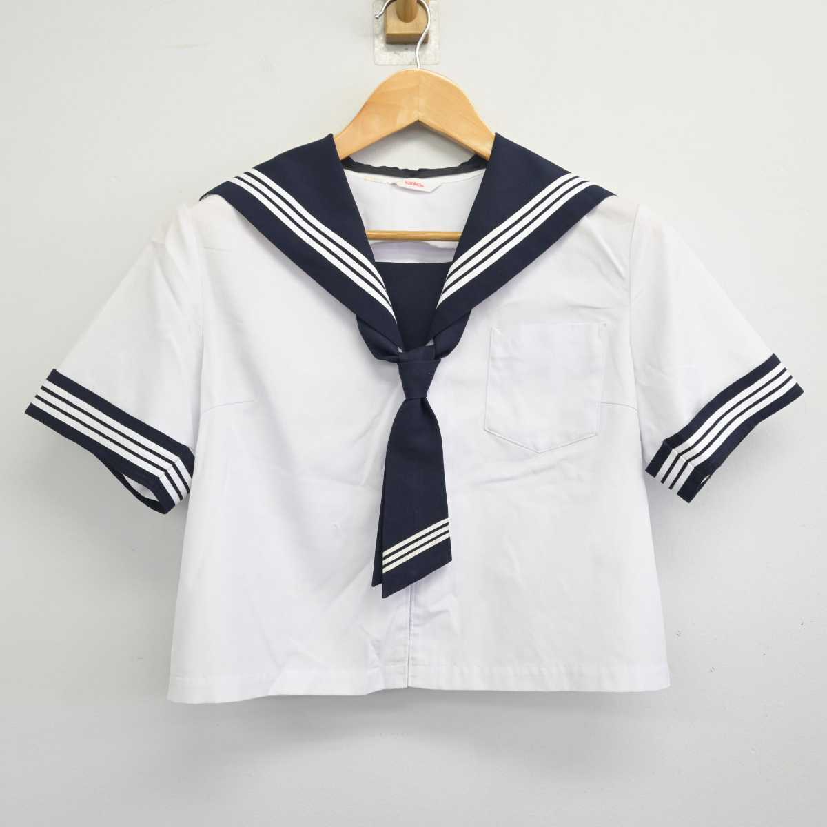 【中古】 学校名不明 女子制服 3点 (セーラー服・スカート) sf079866