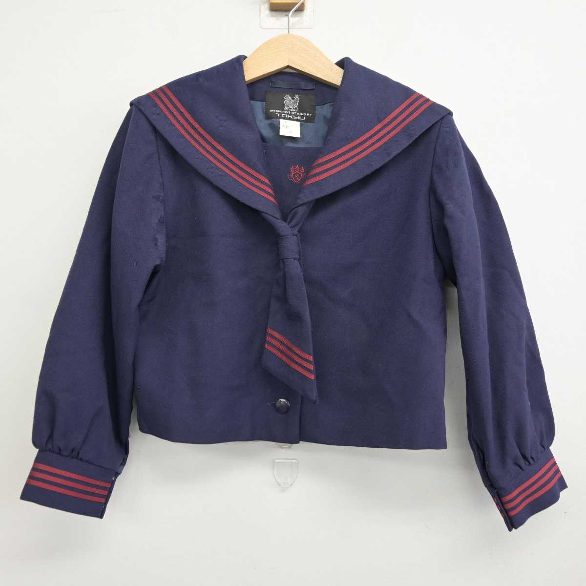 【中古】東京都 東横学園小学校 女子制服 3点 (セーラー服・ジャンパースカート) sf079877