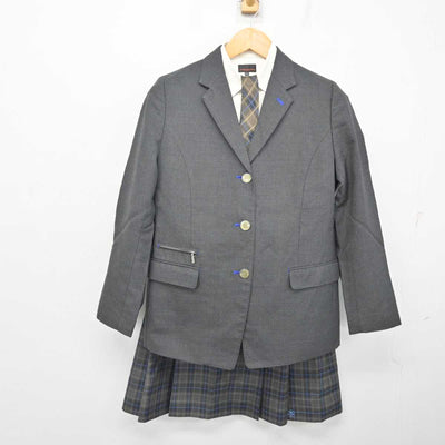 【中古】東京都 安田学園中学校・高等学校 女子制服 6点 (ブレザー・ニット・シャツ・スカート) sf079891