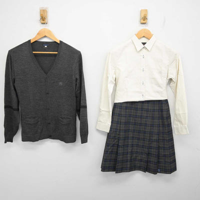 【中古】東京都 安田学園中学校・高等学校 女子制服 6点 (ブレザー・ニット・シャツ・スカート) sf079891