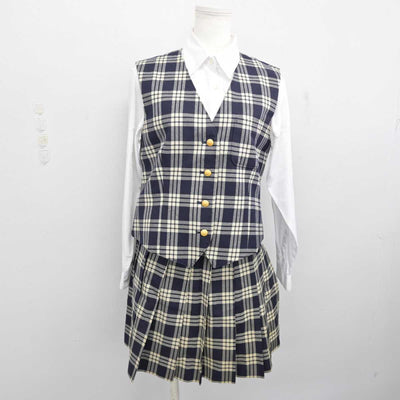 【中古】宮城県 聖和学園高等学校 女子制服 4点 (ブレザー・ベスト・シャツ・スカート) sf079896