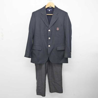 【中古】大阪府 久米田高等学校 男子制服 3点 (ブレザー・ニット・ズボン) sf079915