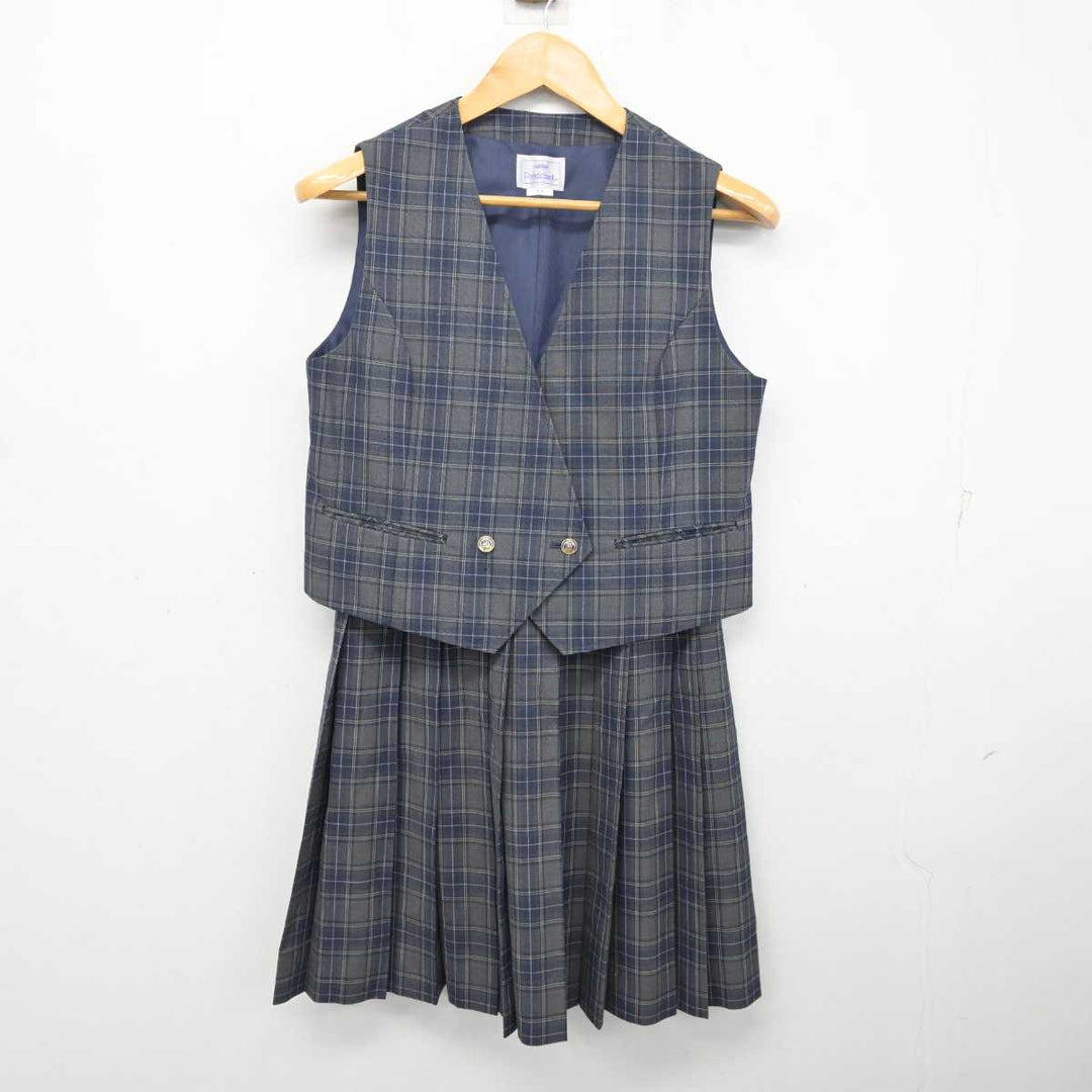 【中古】埼玉県 寄居城北高等学校 女子制服 2点 (ベスト・スカート) sf079936