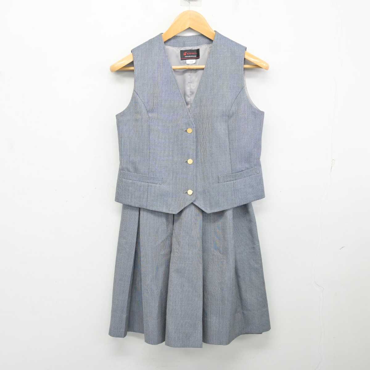 【中古】神奈川県 大清水中学校 女子制服 3点 (ブレザー・ベスト・スカート) sf079947