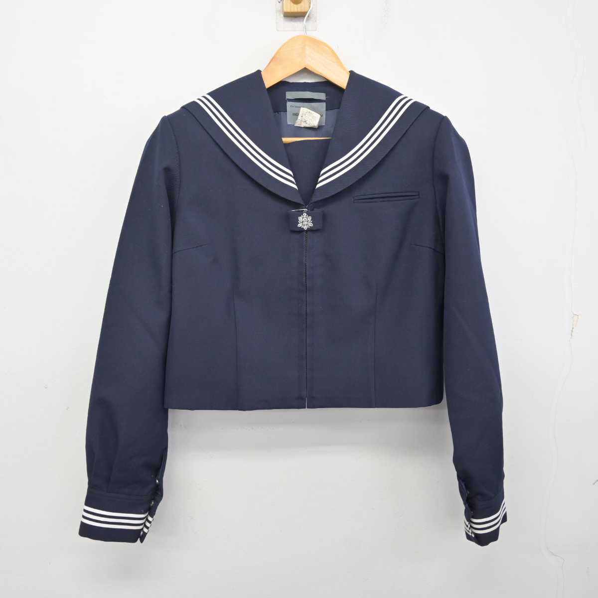 【中古】埼玉県  川口市立西中学校 女子制服 2点 (セーラー服・ジャンパースカート) sf079949