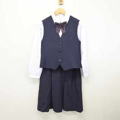 【中古】兵庫県 琴丘高等学校 女子制服 5点 (ブレザー・ベスト・シャツ・スカート) sf079954