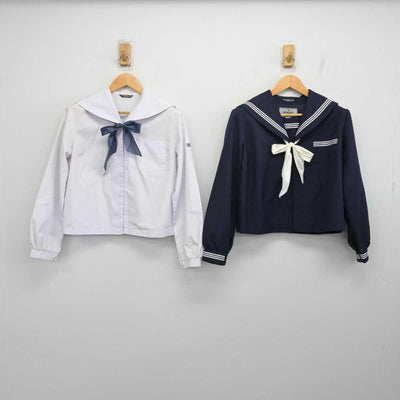 【中古】富山県 速星中学校 女子制服 4点 (セーラー服・セーラー服) sf079964