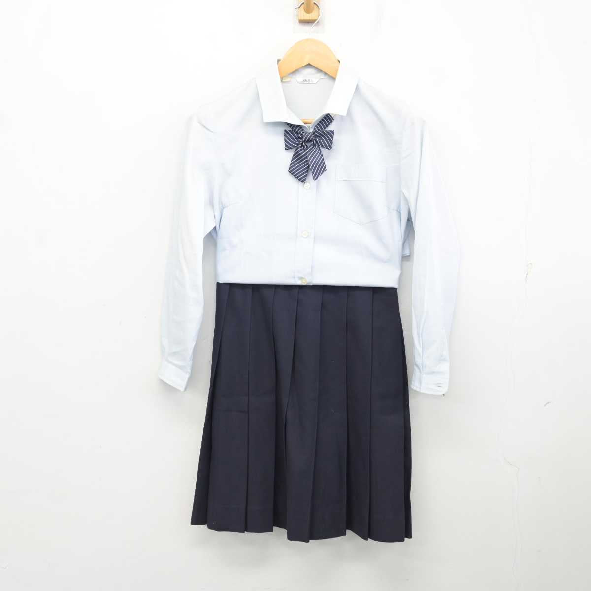 【中古】富山県 八尾高等学校 女子制服 4点 (ブレザー・シャツ・スカート) sf079965