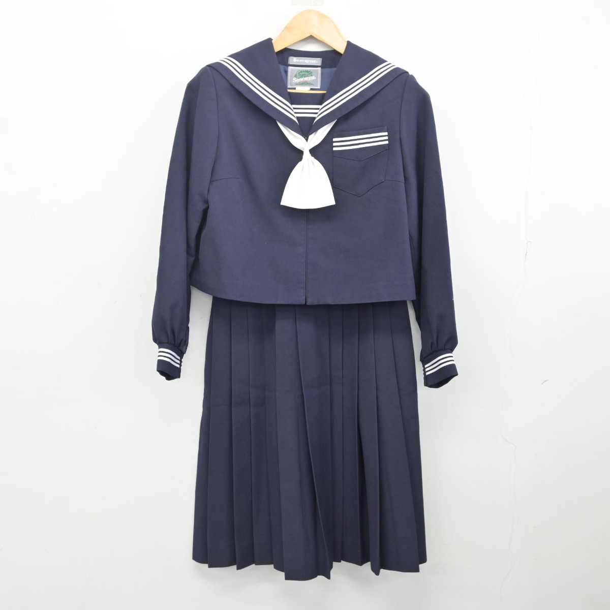 【中古】静岡県 浜松市立入野中学校 女子制服 3点 (セーラー服・スカート) sf079969