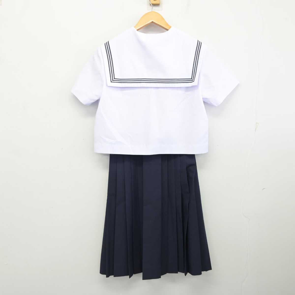 【中古】静岡県 浜松市立入野中学校 女子制服 4点 (セーラー服・スカート) sf079970