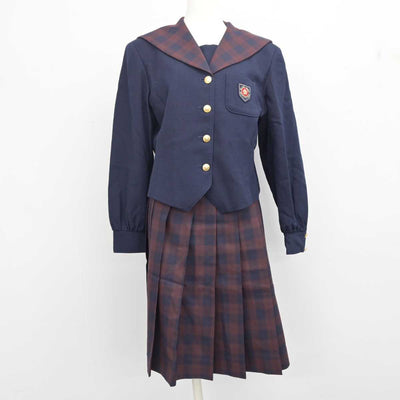 【中古】岡山県 就実中学校 女子制服 2点 (ブレザー・スカート) sf079994