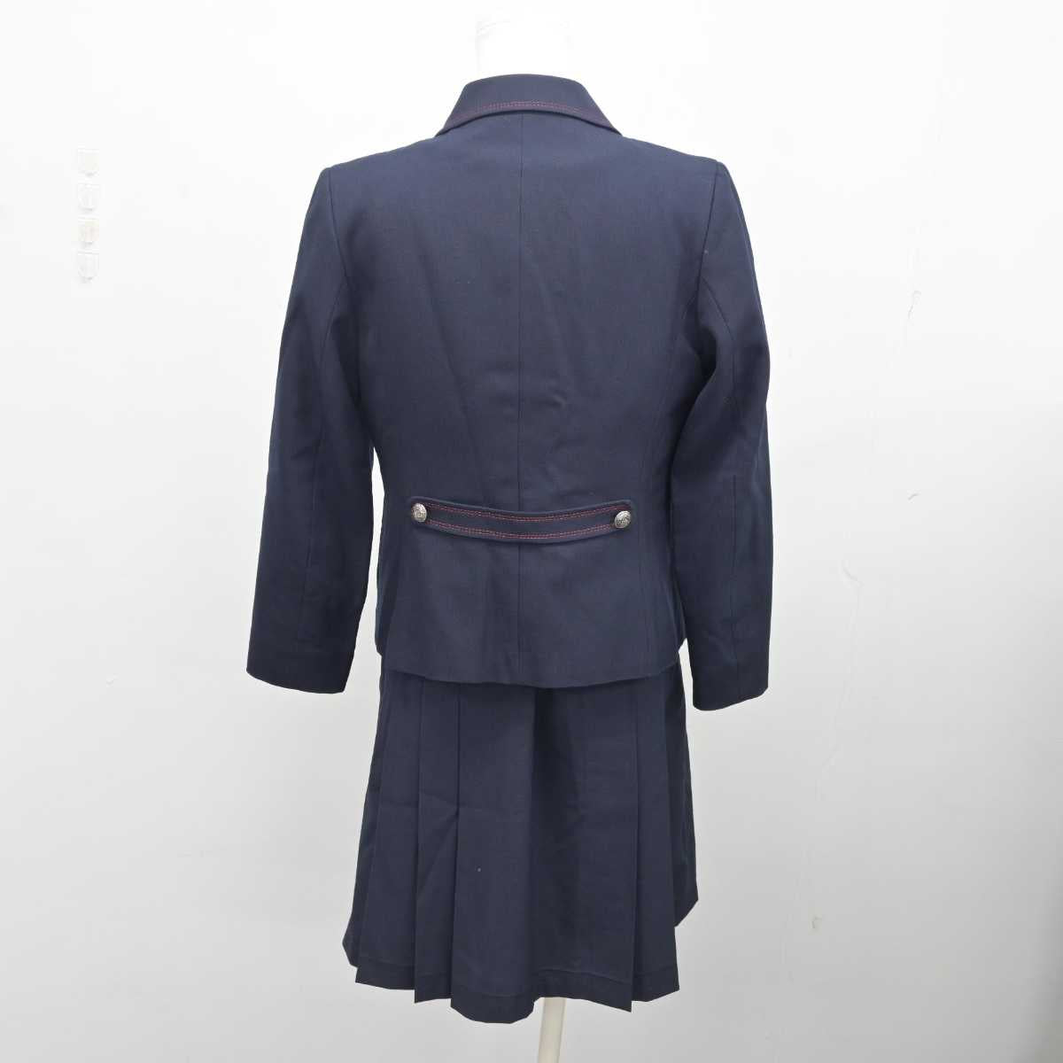 【中古】広島県 広島女学院中学高等学校 女子制服 3点 (ブレザー・ニット・ジャンパースカート) sf080009