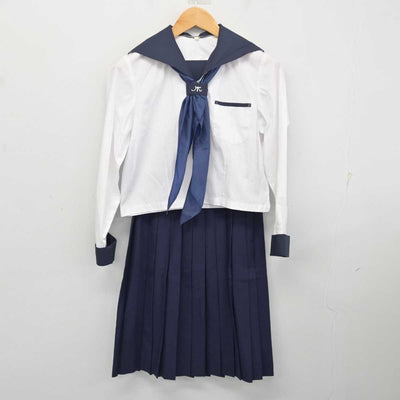 【中古】岩手県 奥州市立水沢中学校 女子制服 3点 (セーラー服・スカート) sf080019