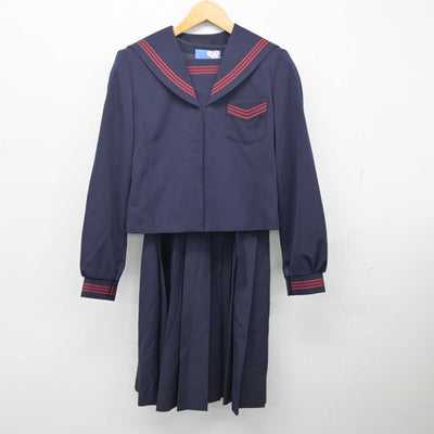 【中古】鹿児島県 加世田中学校 女子制服 2点 (セーラー服・ジャンパースカート) sf080026