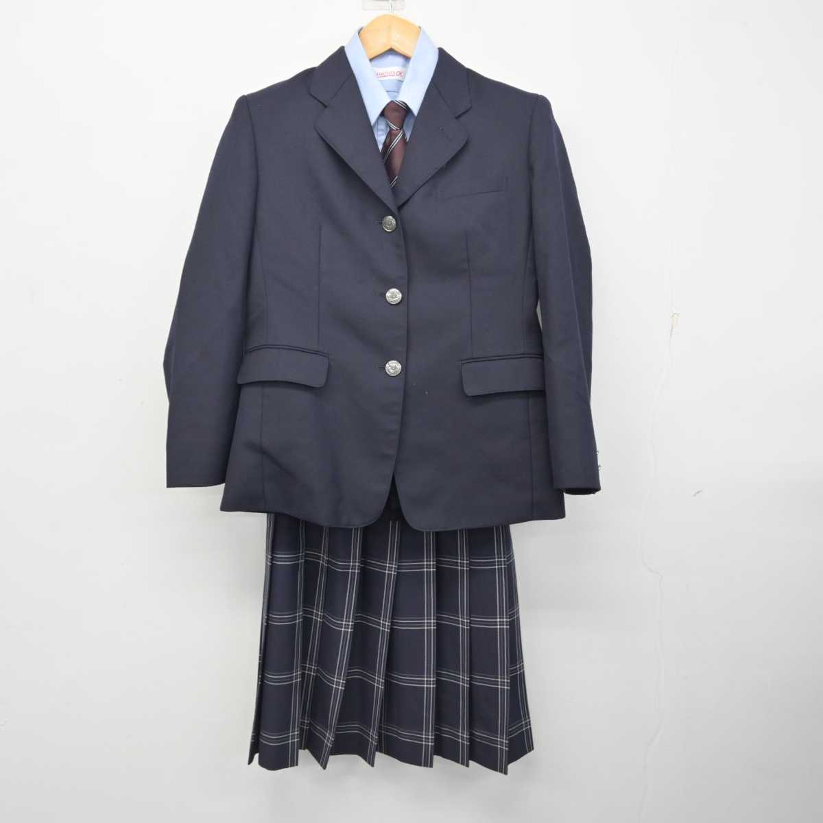 【中古】長崎県 佐世保工業高等専門学校 女子制服 4点 (ブレザー・シャツ・スカート) sf080057