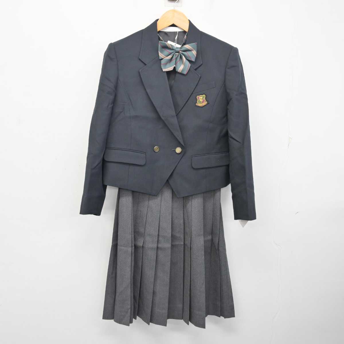 【中古】徳島県 池田高等学校 辻校 女子制服 3点 (ブレザー・スカート) sf080066