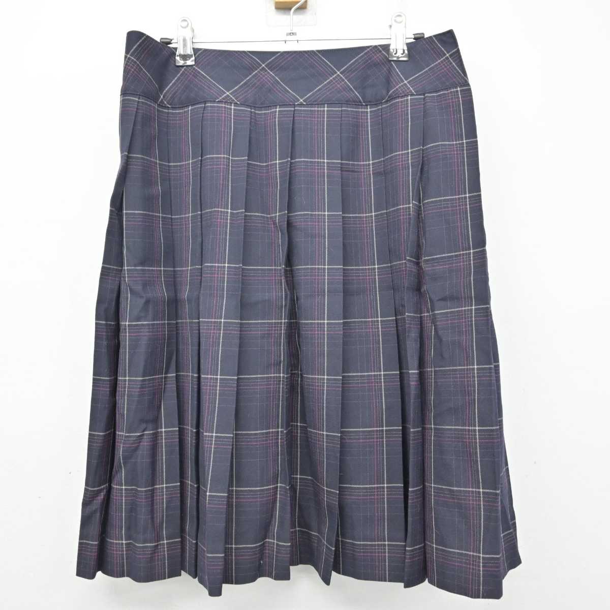 【中古】愛知県 桜花学園高等学校 女子制服 3点 (ニットベスト・セーラー服・スカート) sf080157