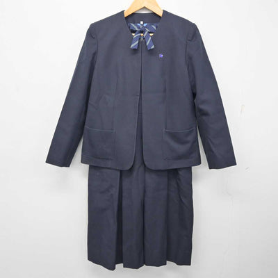 【中古】福岡県 福岡舞鶴高等学校 女子制服 4点 (ブレザー・ジャンパースカート) sf080166